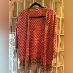 Missoni Pink and Gold Metallic Knit Cardigan